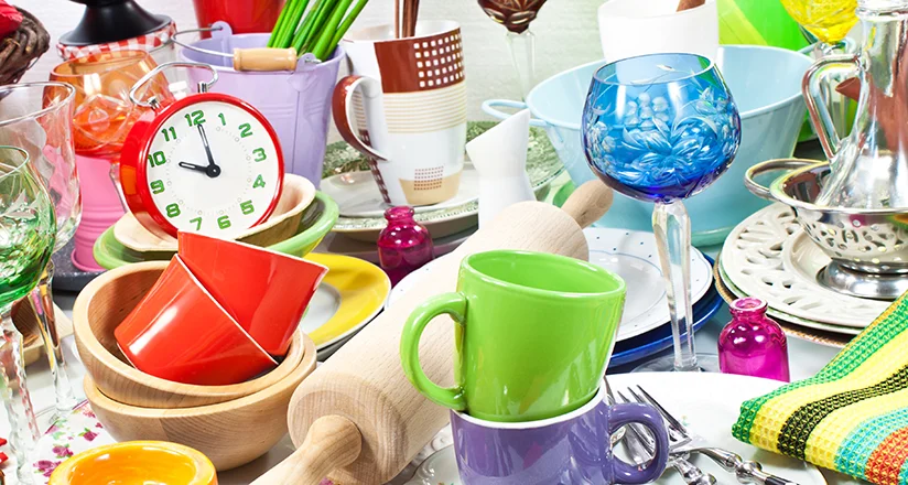 image of miscellaneous items you might find at an estate sale