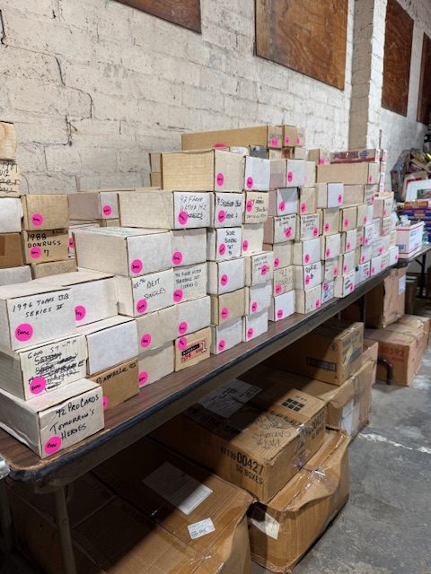 Boxes of items for sale